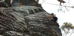 Girl on rock image