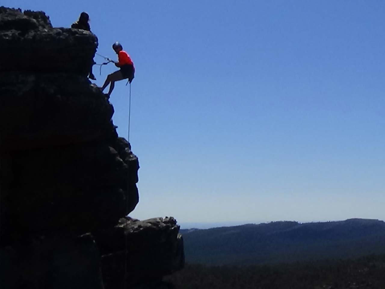 Outdoor rock climbing